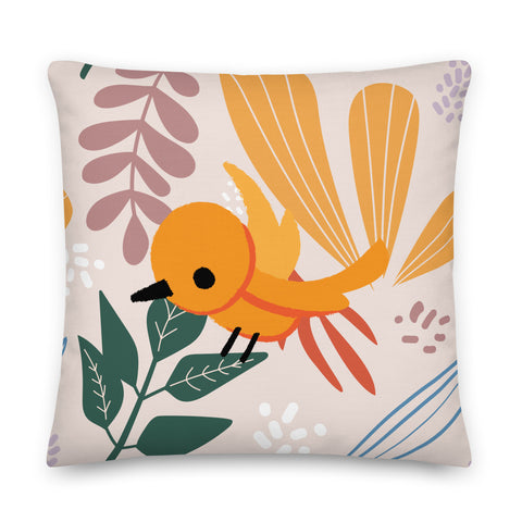 Little Orange Bird Pillow