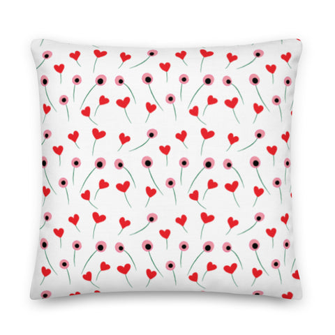Hearts & Flowers (overall print) Pillow