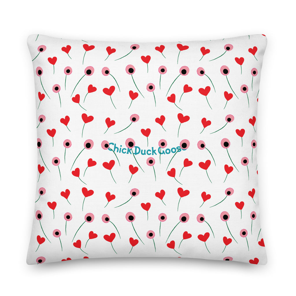 Hearts & Flowers (overall print) Pillow