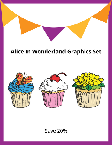 Alice In Wonderland Graphics Set