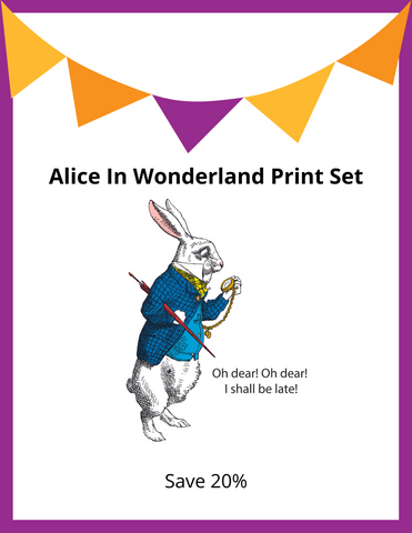 Alice In Wonderland Print Set