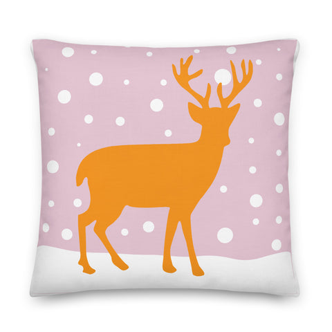 Orange Deer Pillow